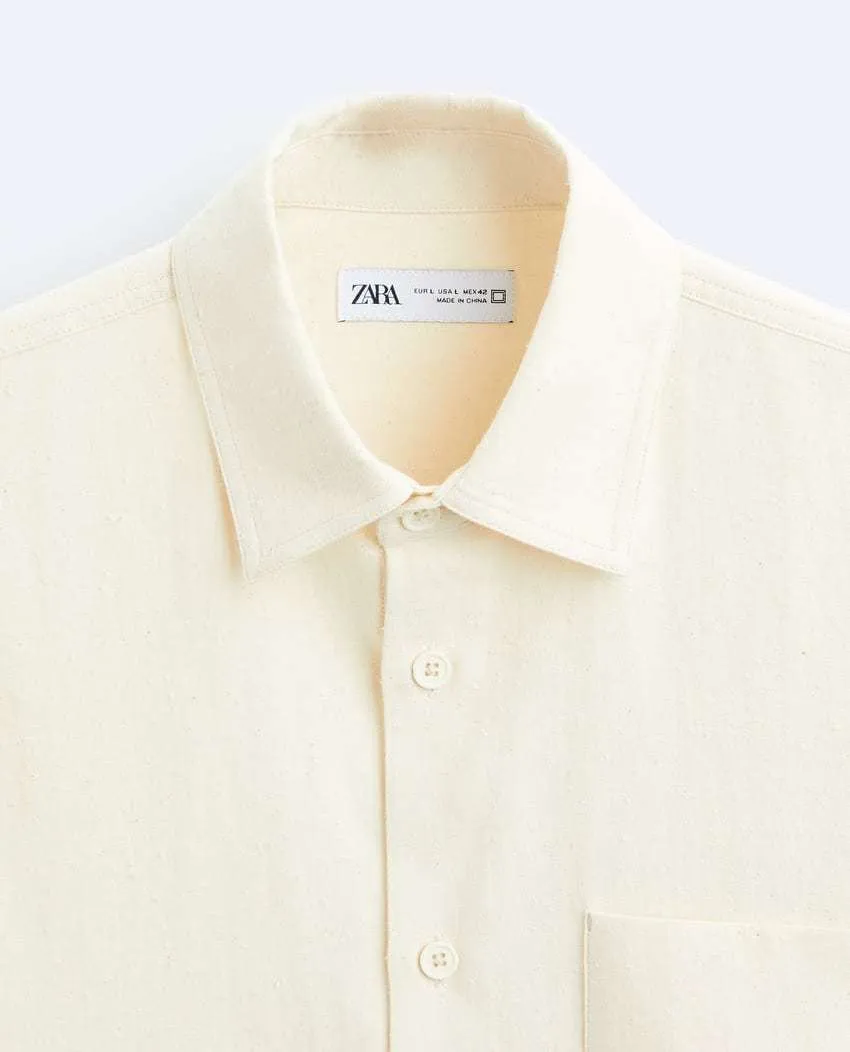 ZARA  |Plain Cotton Shirts