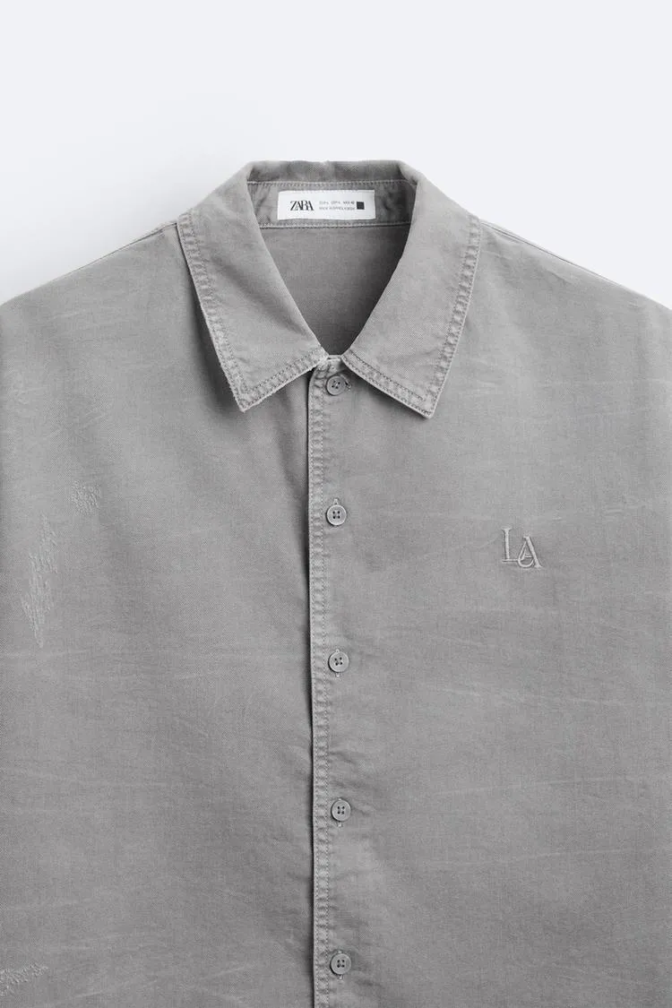 ZARA  |Plain Short Sleeves Shirts