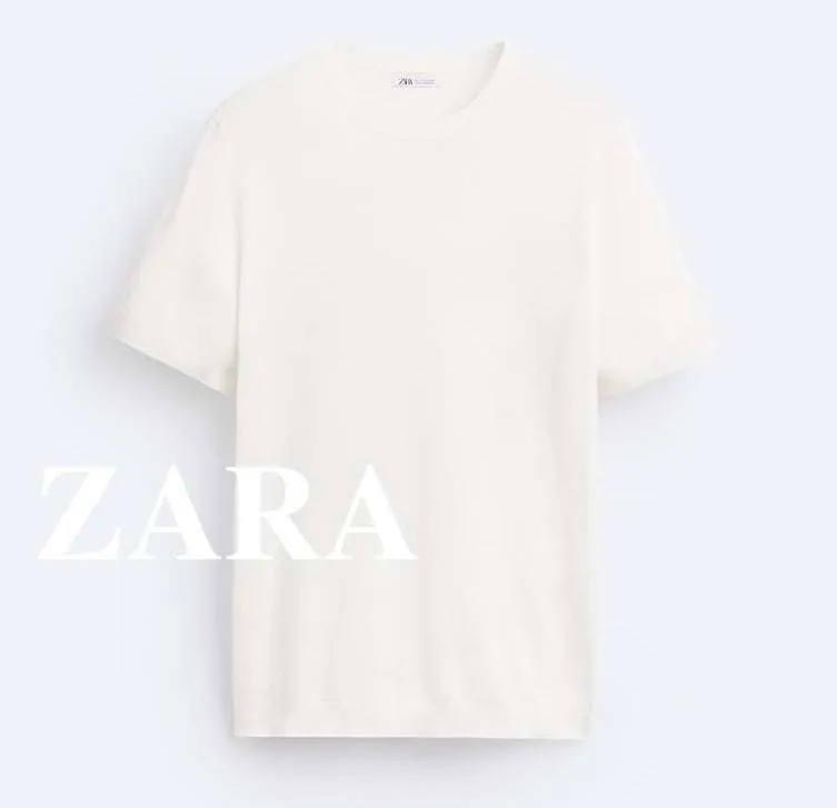 ZARA  |Plain Short Sleeves T-Shirts