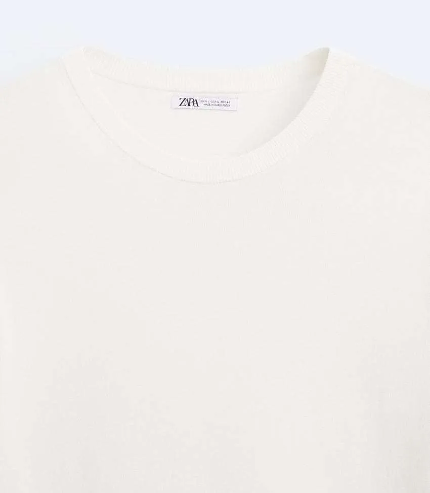 ZARA  |Plain Short Sleeves T-Shirts