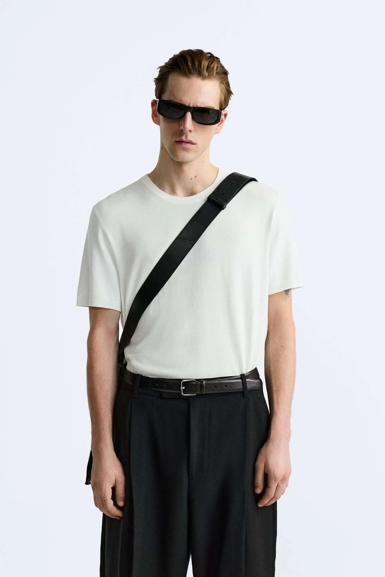 ZARA  |Plain Short Sleeves T-Shirts